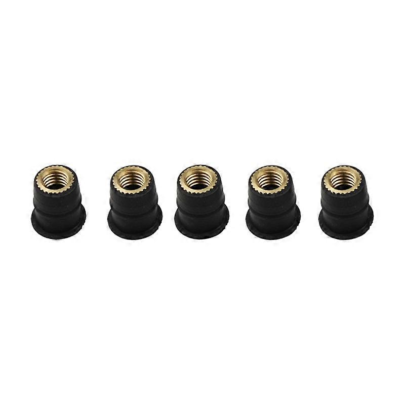 5pcs Motorcycle Modification Windshield Rubber Nut Brass Nut Expansion Rubber Well Nut Rivet Fastener Special Tool