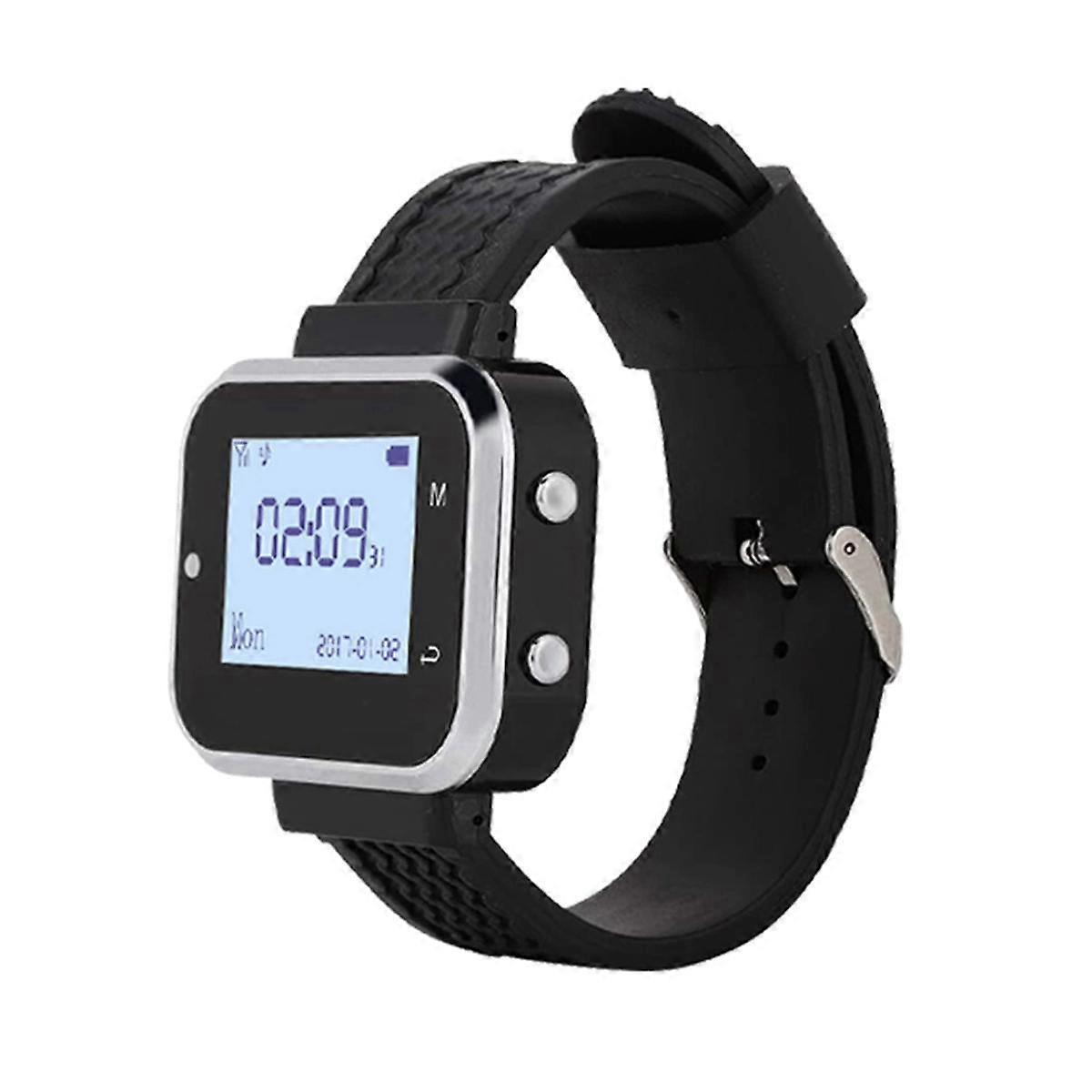 433MHz Wireless Watch Receiver Pager for Fast Food Shop Restaurant Cafe Clinic Calling System