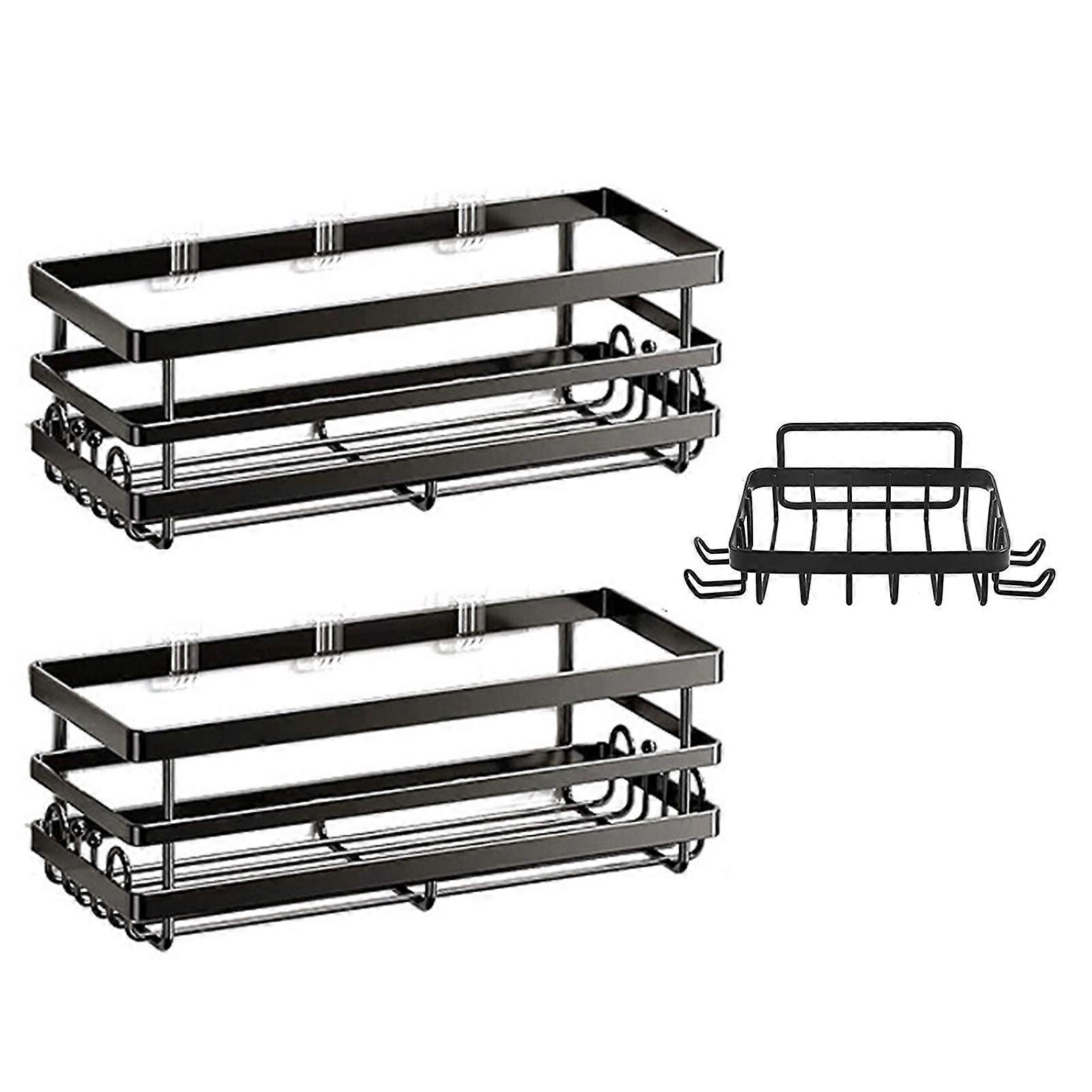 Large Load-Bearing Bathroom Soaps Storage Rack Space-Saving Organiser Rack for Inside Shower