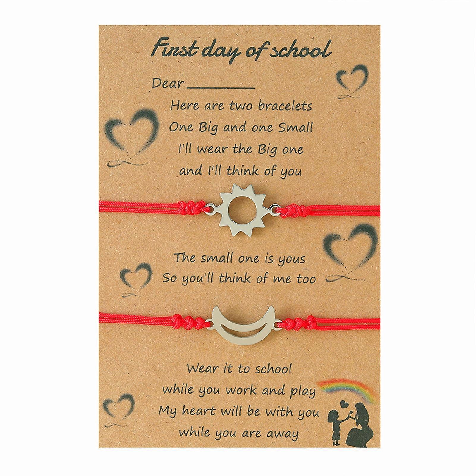 Sun Moon Charm Wish Back to School Bracelets Not Easy to Break and Soft to Wear Gift for Thanksgiving Day Mothers Day