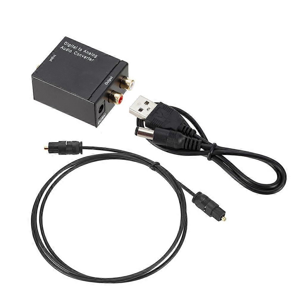 Digital to Analog Audio Converter Audio Switch Box Optical to RCA AV Switcher Selector Box Coaxial Toslink