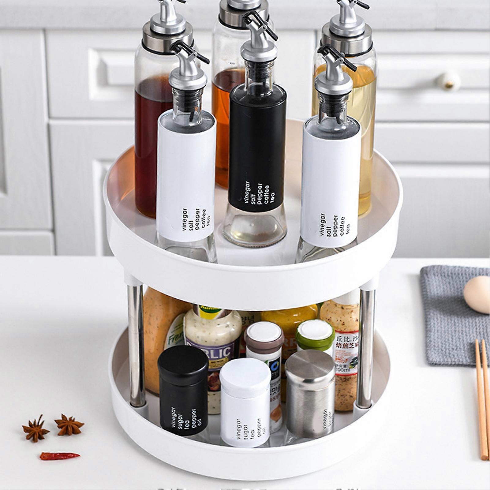 Turntable 360-Degree Organizer Rotating Spice Rack Organizer Multifunctional Rotating Rack For