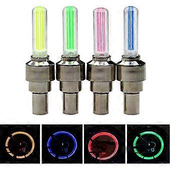 4 Pack Led Bike Wheel Lights, 4 Colors Bike Tire Valve Caps Waterproof Bike Whee