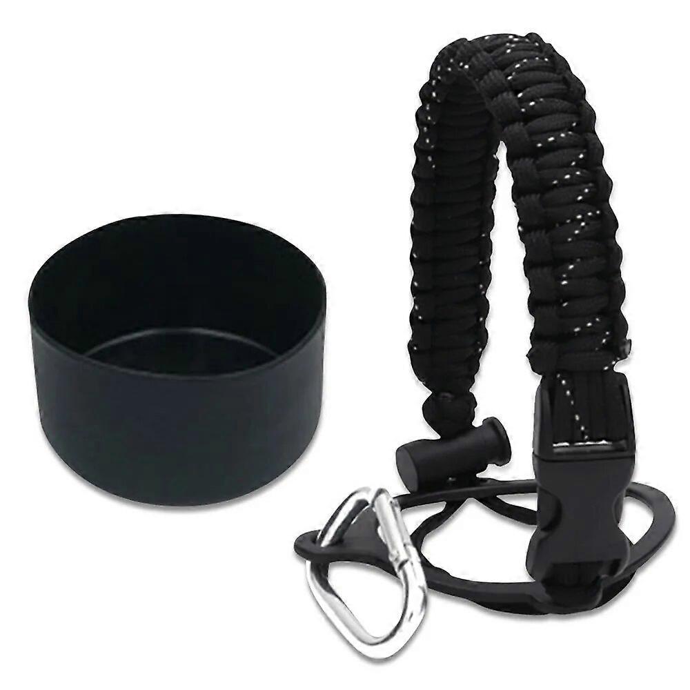 Mango Paracord Para Botella De Agua De Boca Ancha Y Bota De Funda De Silicona Compatible Con Accesorios De Vasos Hydro Flask
