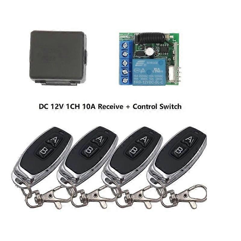 Wenqia 433MHz Universal Remote Control DC 12V 10A 1CH Transmitter for Electric curtain and garage door Control Switch
