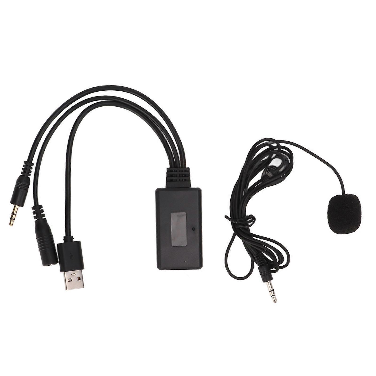 Bluetooth αυτοκινήτου 5.0 ασύρματη μονάδα 1.5m καλώδιο hands free μικρόφωνο για αυτοκίνητα AUX AUX ΣΤΟ ΛΙΜΆΝΙ