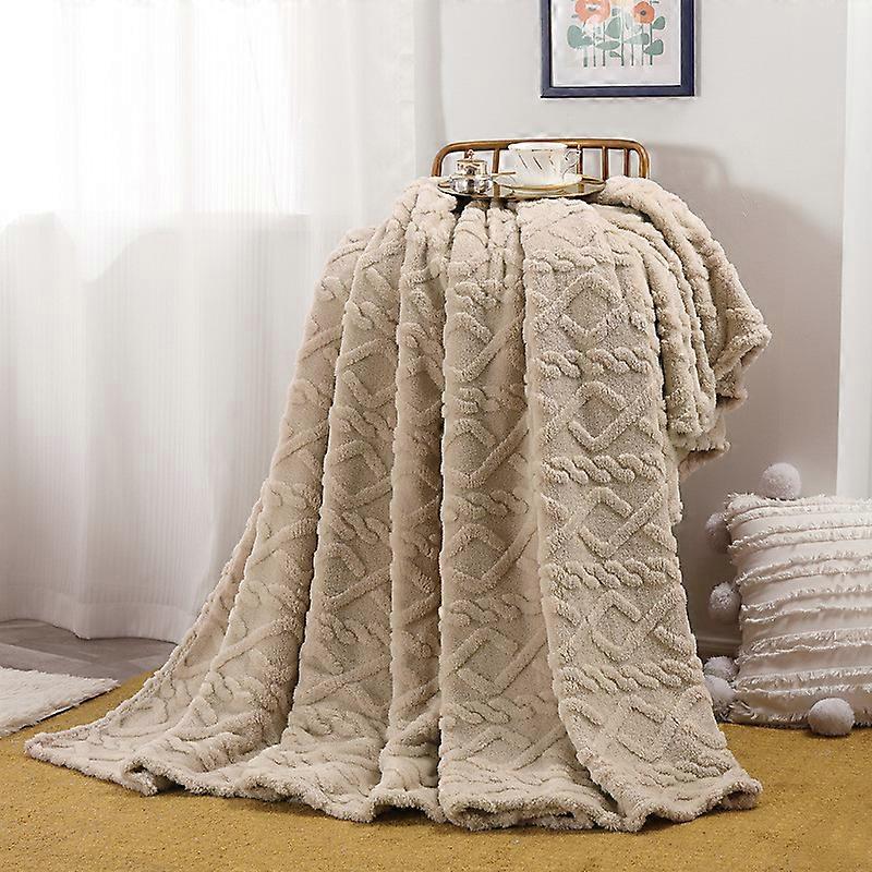 100x150cm Super Soft Warm Solid Warm Micro Plush Fleece Blanket Throw Rug Sofa Bedding FLYE3059