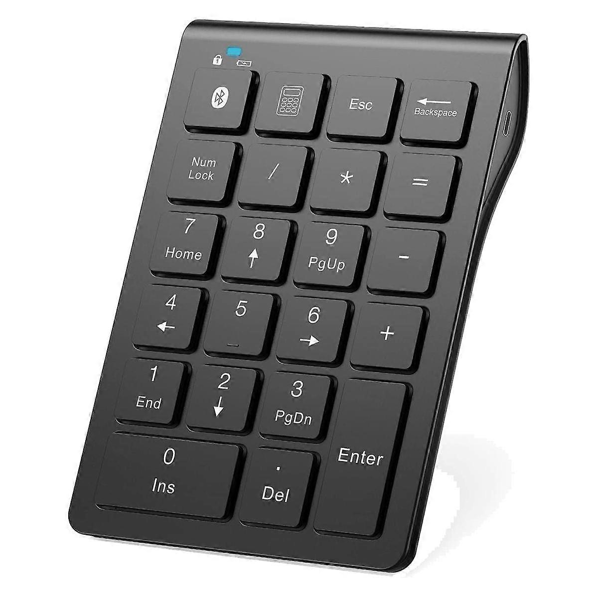 Wireless Bluetooth Number Keypad, 22-Keys Portable Slim Numeric Pad for Laptop Computer, PC, Deskto
