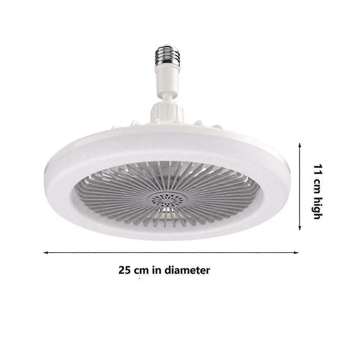 E27 带灯吊扇，封闭式低风扇灯，电风扇云台灯座（灰色）