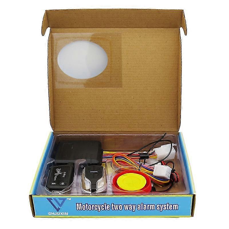A Set Two Way Motorcycle Alarm System With Remote Control Led Display Warning