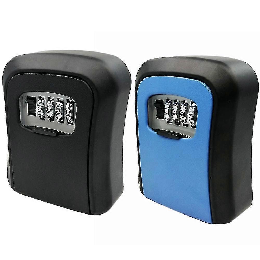 Blue Password Key Lock Box Wall Mounted Zinc Alloy Key Box