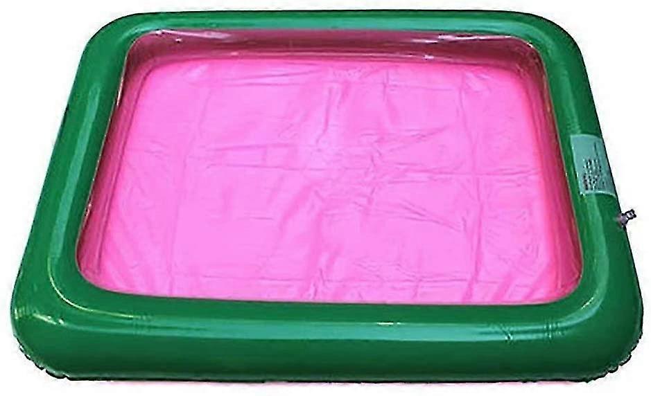 Funny Kid Square Inflatable Elevated Large Sandbox Tray Castle Stacking Play Toy - Random Color Practical And Popular