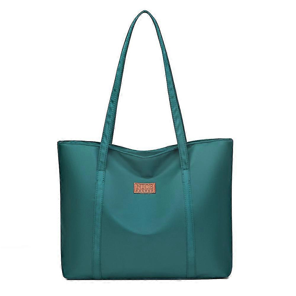 Stay Chic With A Solid Color Shopping Tote Bag,green