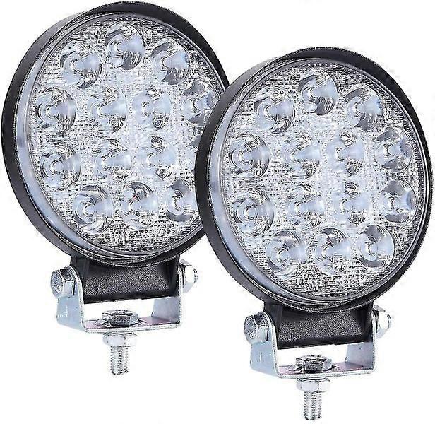 12V 140W 4" LED Work Lights - Waterproof, Dustproof, Vibration-Proof, Explosion-Proof, 6000K Spot and Flood Lights