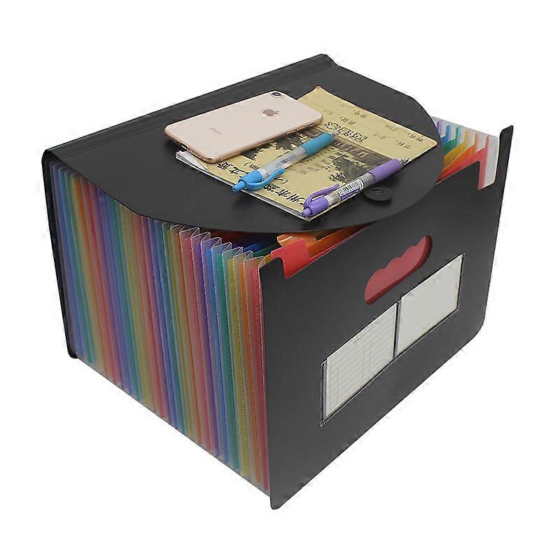 24 Layers With Cover Organ Folder A4 Student Test Papers Multi-Layer Storage Folder