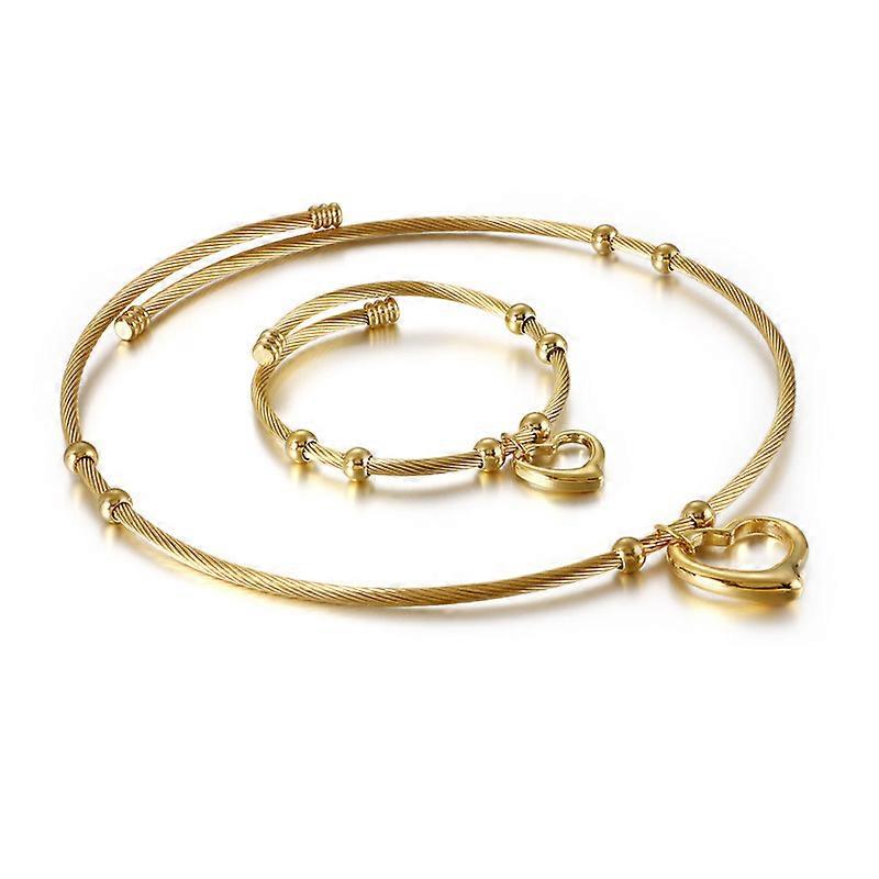 Yellow Gold Plated Baby's Bracelet Adjustable Bangle(2pcs/lot) gold