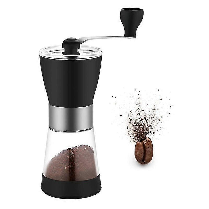 Manual Coffee Grinder With Crank, Sturdy Ceramic Grinder, Infinitely Adjustable Grind Level