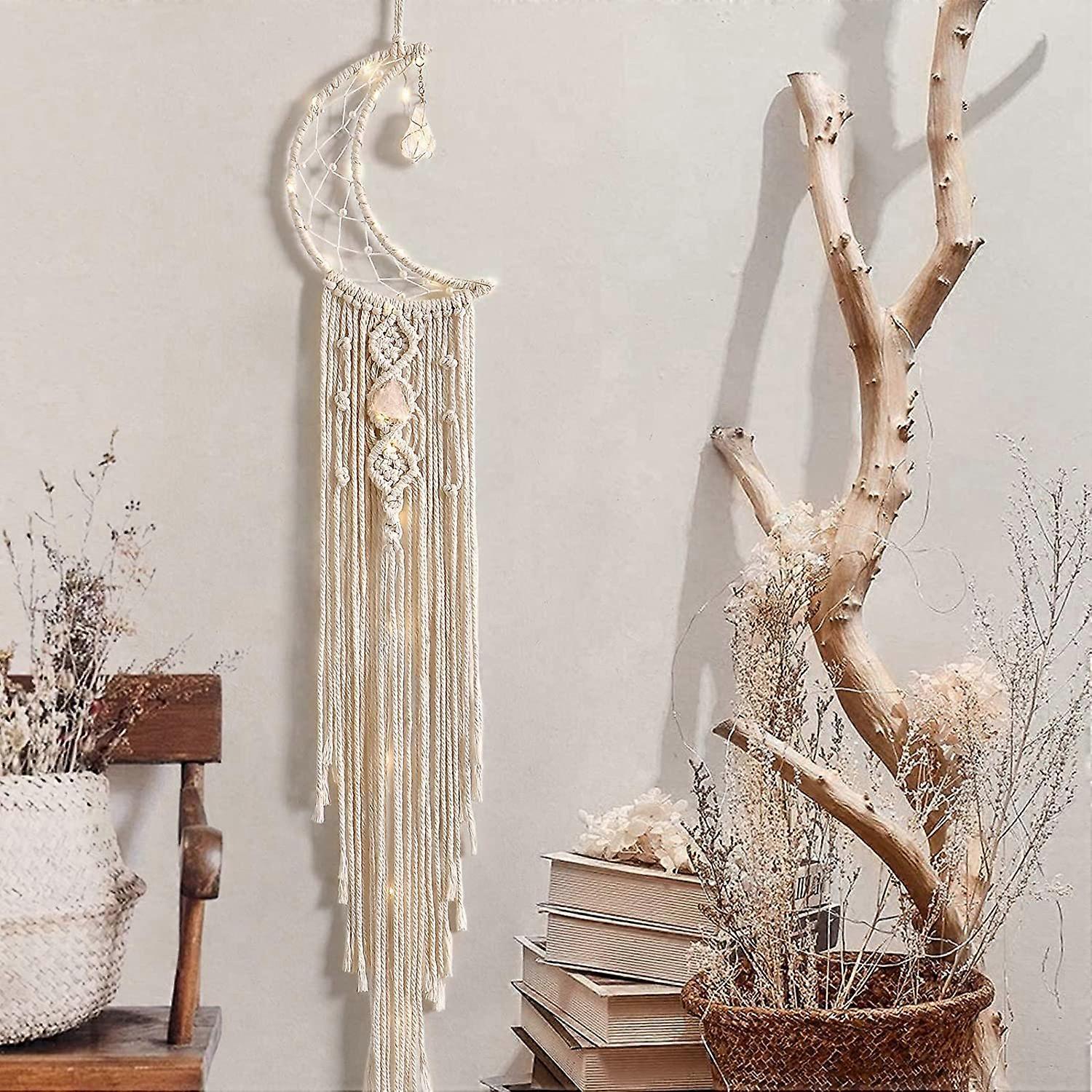Lace Woven Wall Hanging Moon Dream Catcher