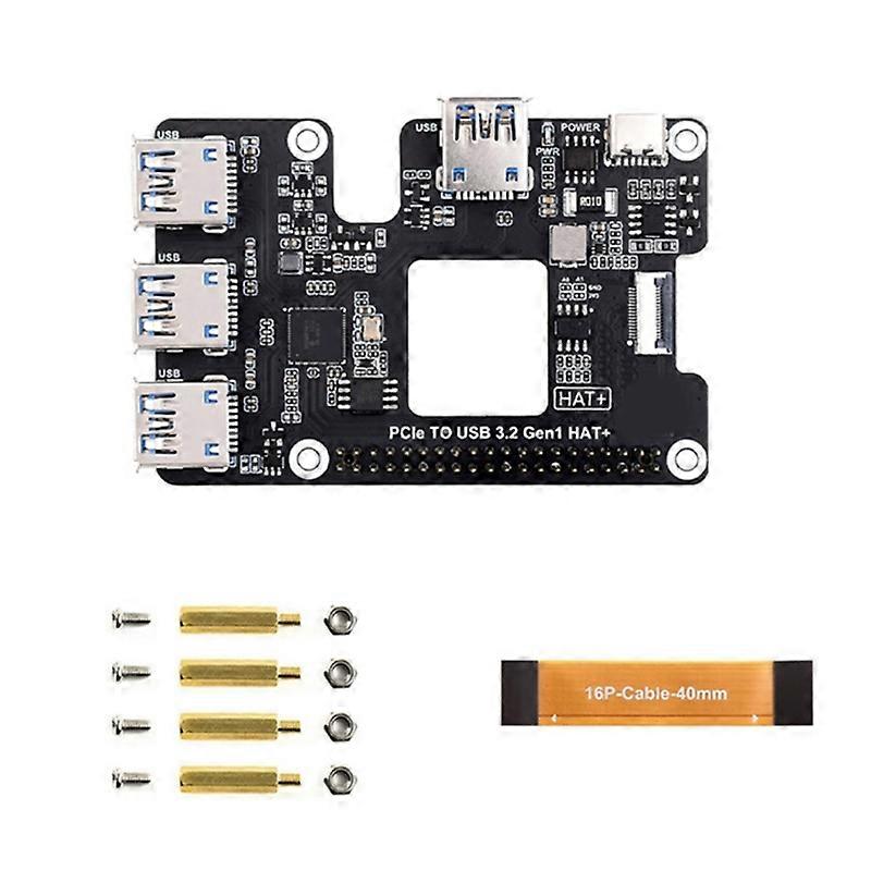 Per Pi 5 PCle a USB 3.2 Gen1 Scheda di espansione per Pi 5 4Way