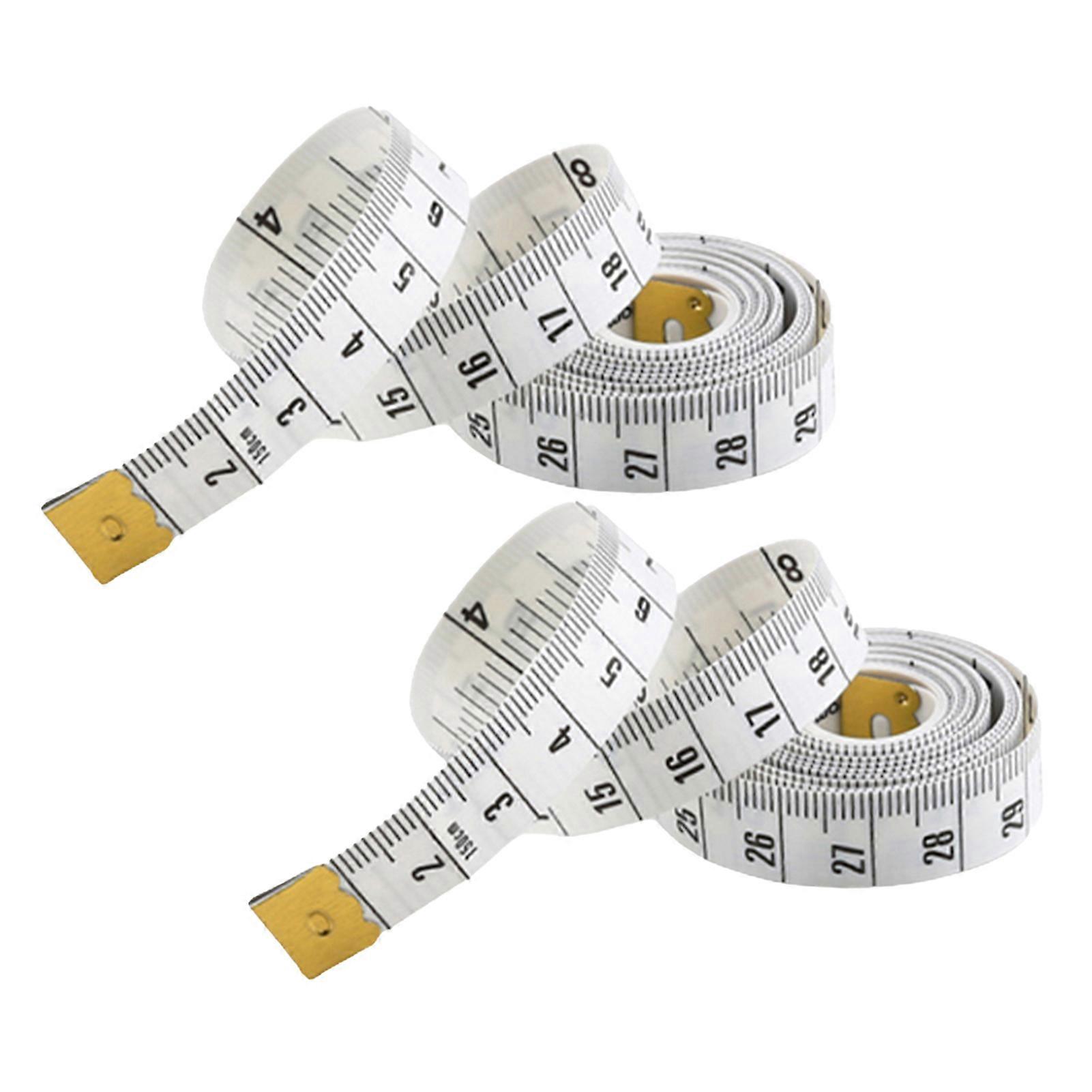 2/6/12Pcs Self-Tightening Body Measuring Tape Double Sided Durable PVC Material Accurate Fitness Caliper Compact Portable Tailoring Ruler