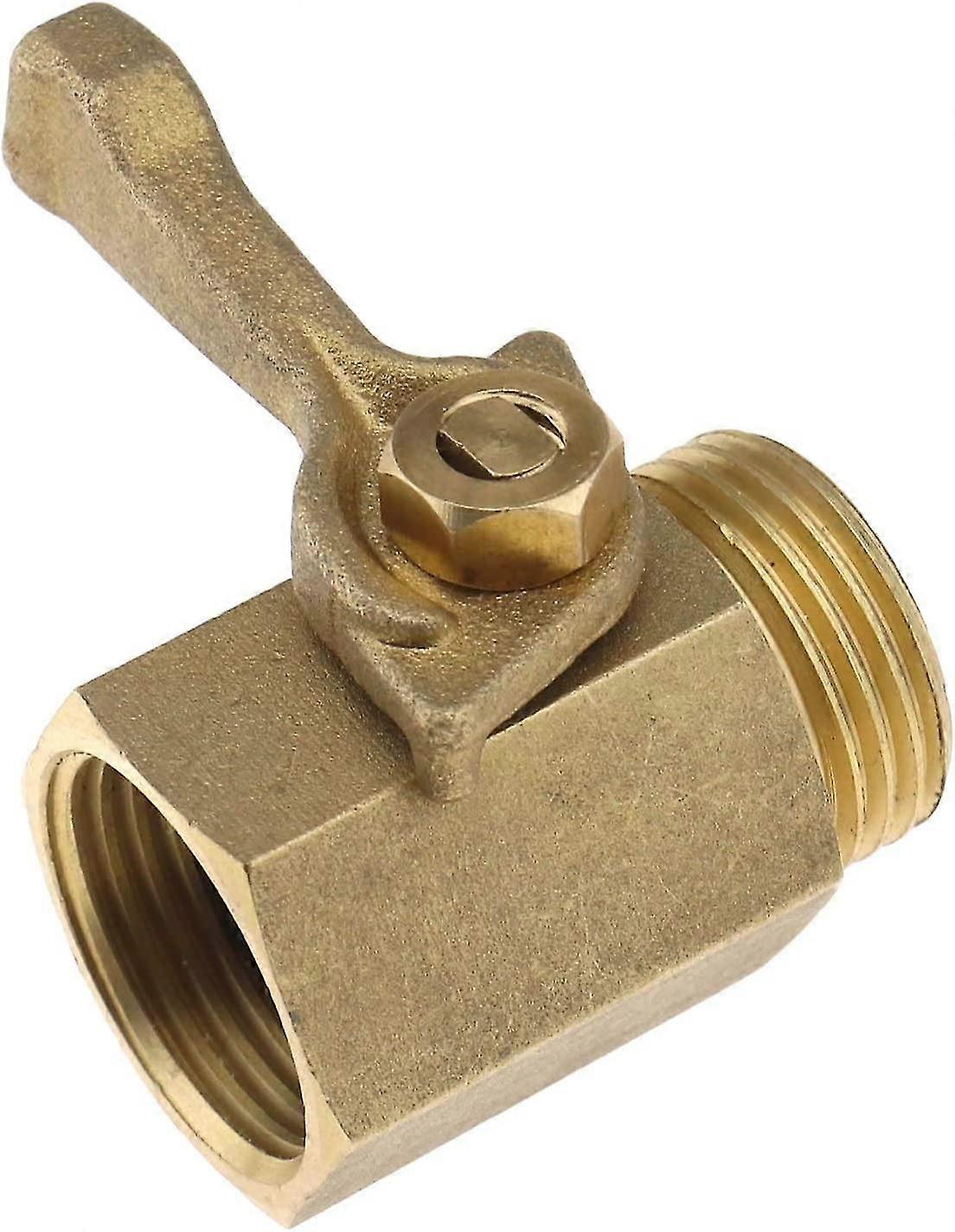 Hose Garden Brass Shut Off Valve Set With Washers Large Handle Design Standard  Thread Industrial Connector For Water Flow Control(1pc, Gold)