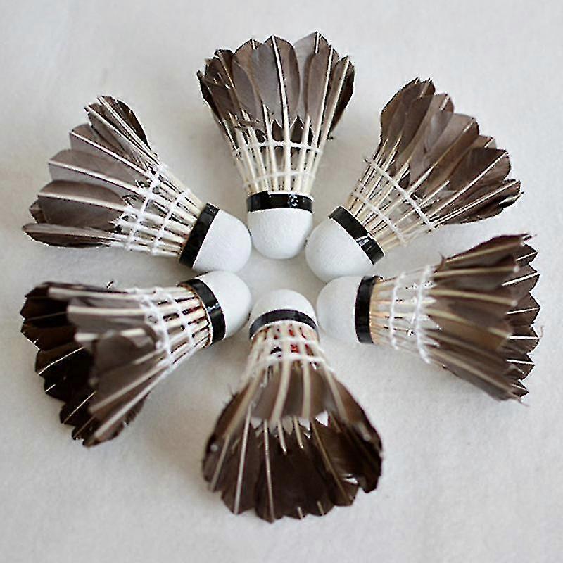 Shuttlecocks Feather Great Badminton Black Stability Durability Indoor