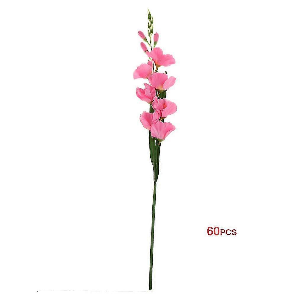 2xartificial Simulation Gladiolus Flower Stem Wedding Home Decor Pink