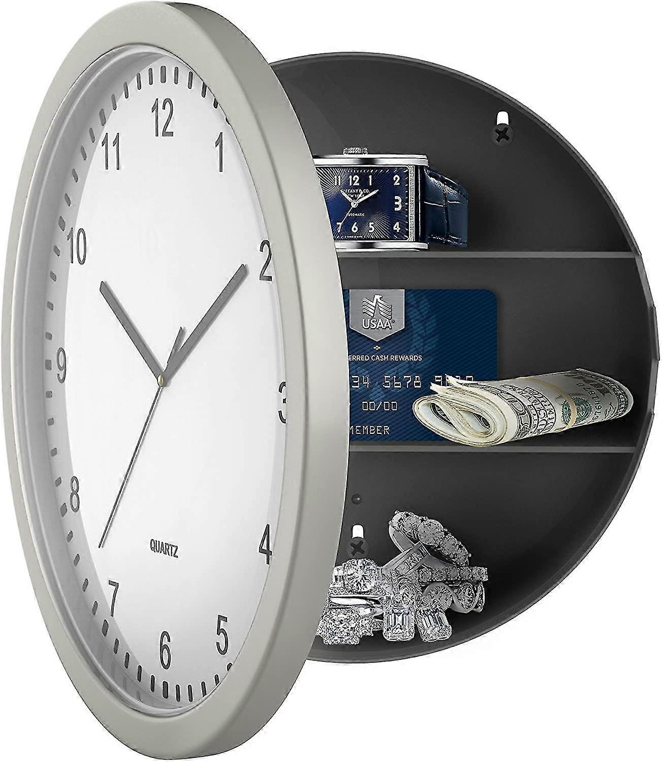Wall Clock With Hidden Safe, 10" A