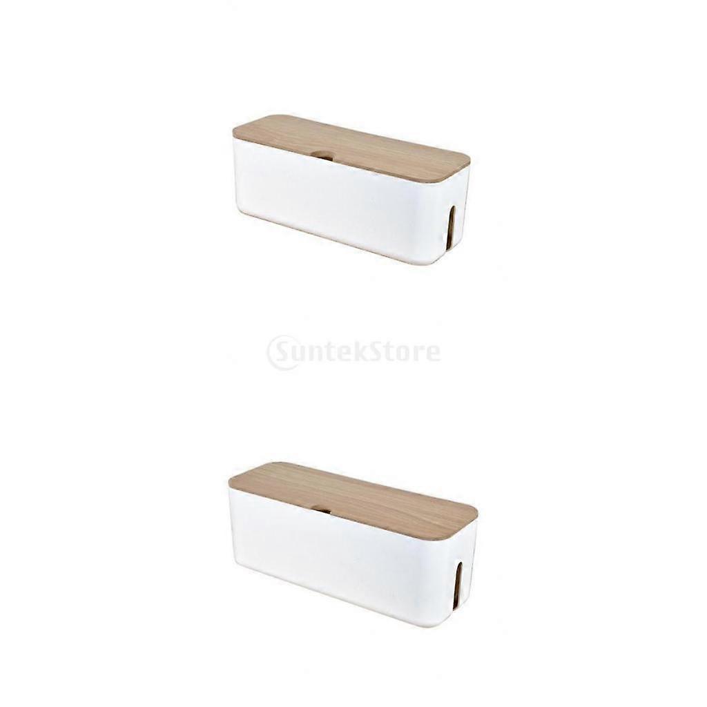 2 Pieces Cable Storage Box Case Power Strip Cord Wire Management Box