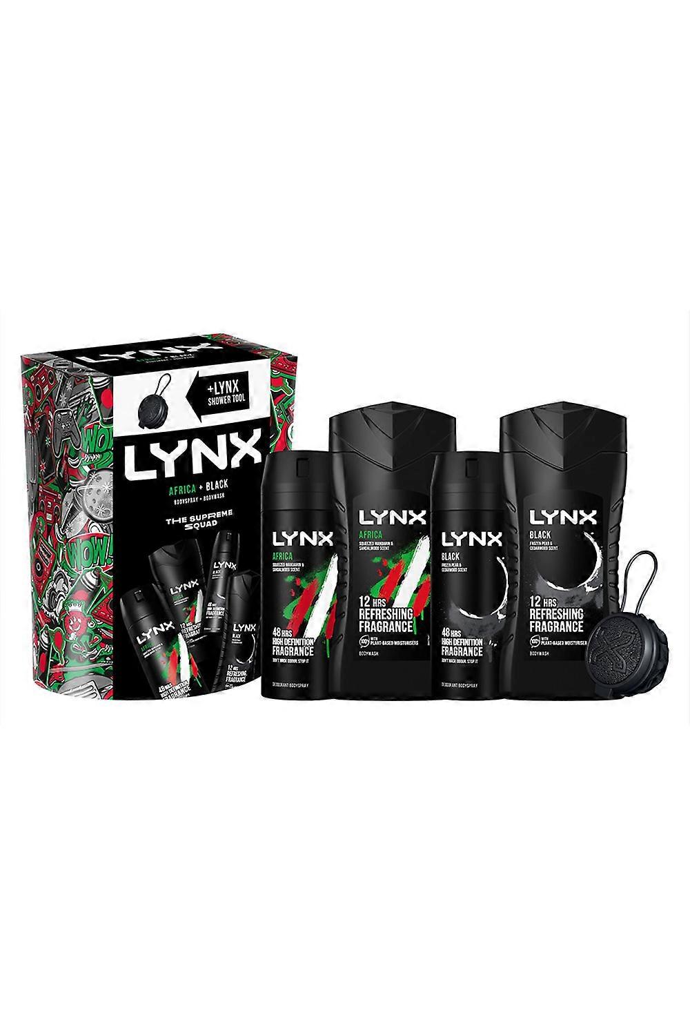 Lynx Africa+Black Coll + Shower Tool Gift set
