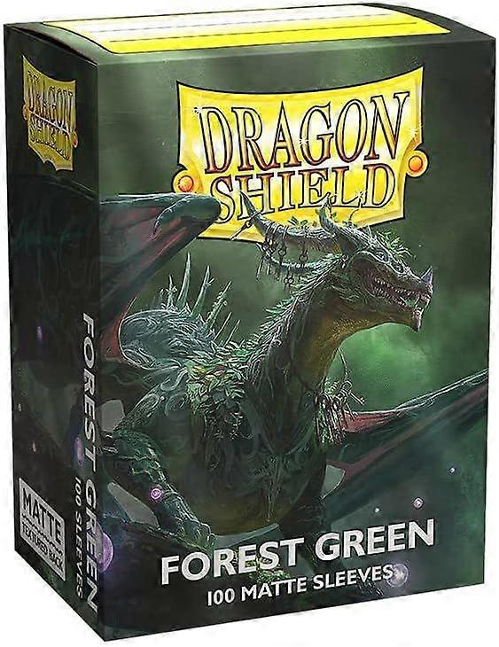 Dragon Shield Matt, Manchons, Taille Standard - Vert Forêt (100ct)