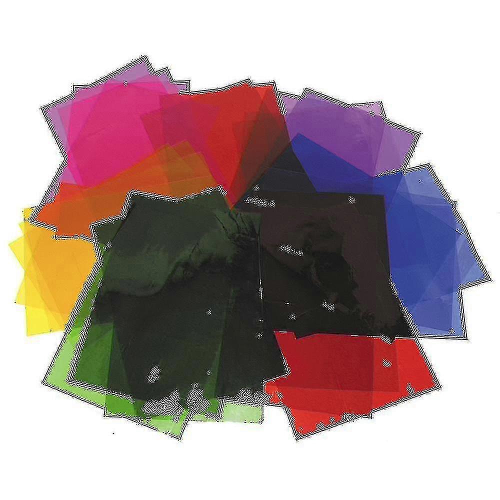 A4 Coloured Cellophane Sheets For Crafts - 48 Sheets
