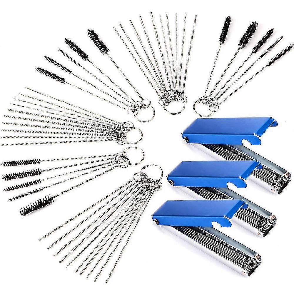 3 Sets Carburetor Carbon Jet Cleaner Wire Torch Tip Cleaner Tool Needles Brushes Cleaning Tool Kit