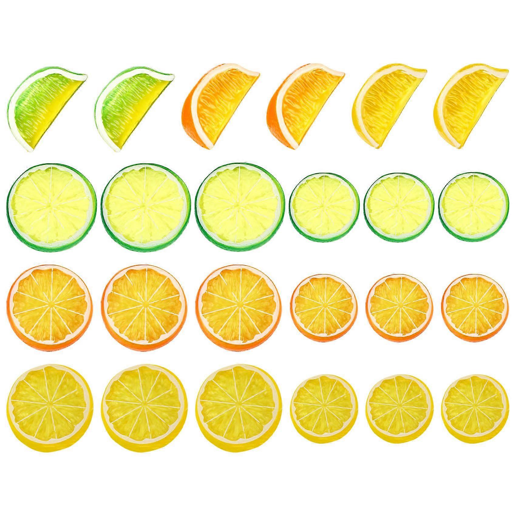 Simulation Lemon Slices Plastic Artificial Lemon , Simulation Lemons Artificial Fruit Plastic Lemon