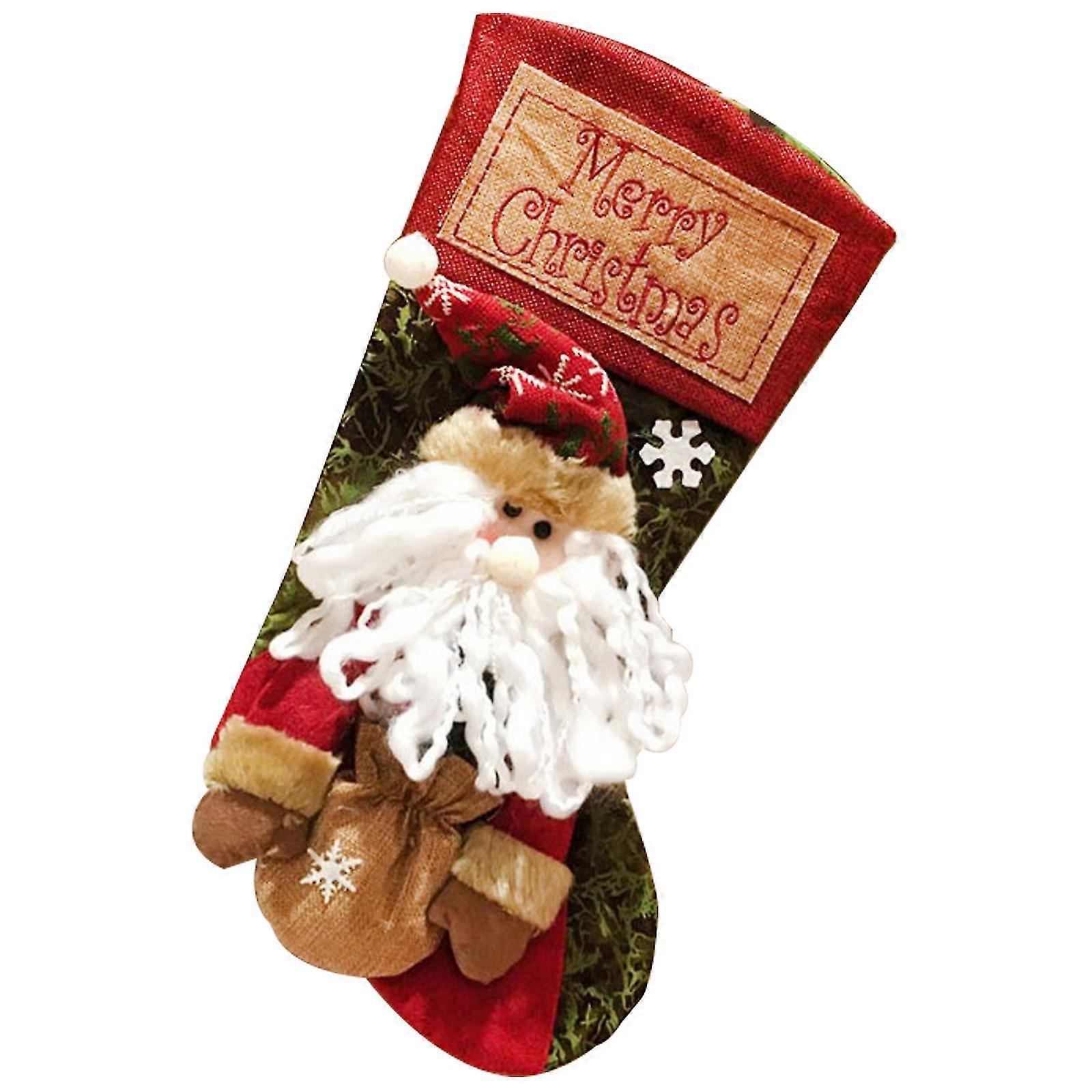 (elderly) Christmas Decorative Sock Pendant Candy Bag