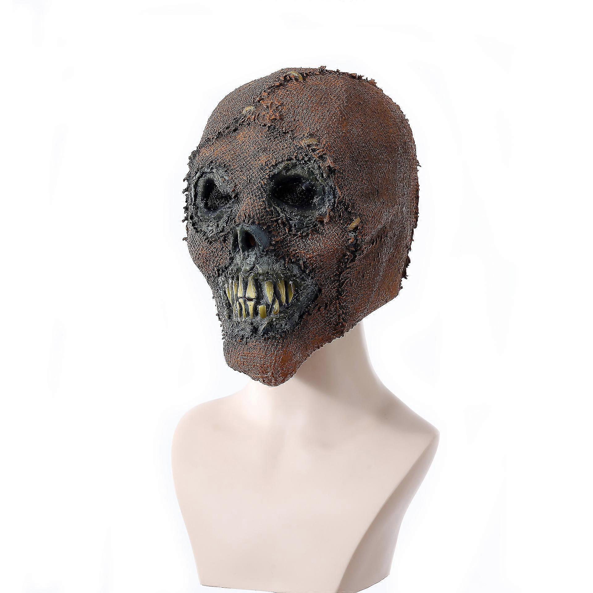 Halloween Party Zombie Horror Mask Latex Soft Ghost Festival Simulering Ansikt hodeplagg dekorasjon