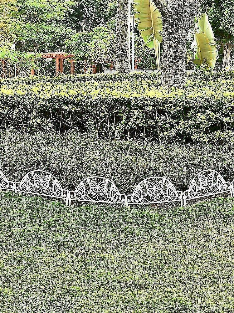 Plastic Picket Fence 4pcs Disassembled Garden Border Edging