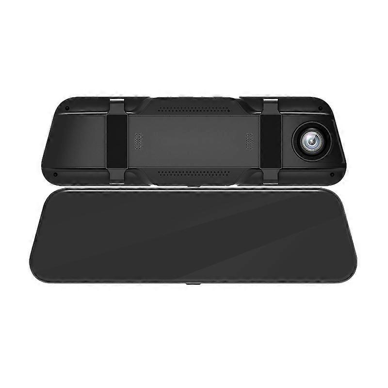 Streaming media driving recorder, full-screen rearview mirror recorder, high-definition 10-inch touch screen dual-recording reversing camera