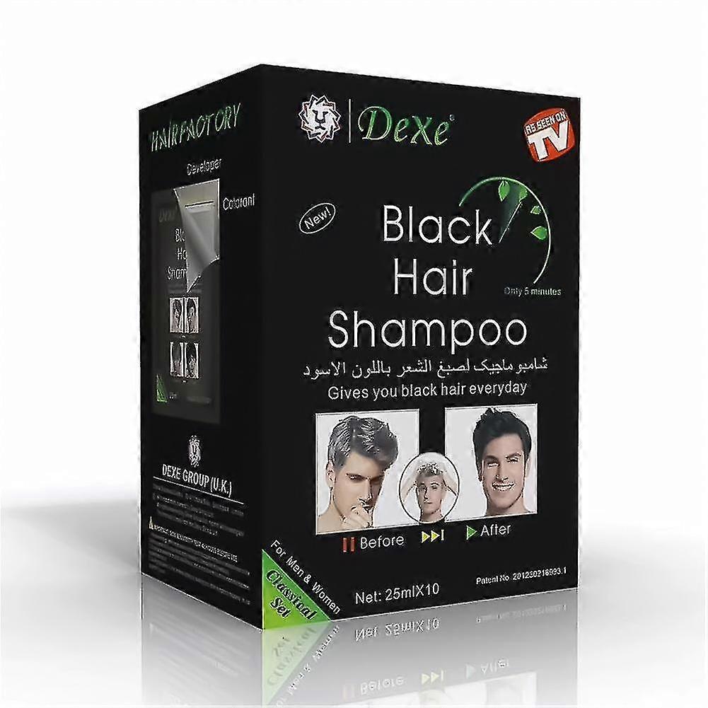 Instant Black Hair Shampoo Βαφή Μαλλιών - 30τμχ - Κάλυψη Γκρίζων Λευκών Μαλλιών σε 5 Λεπτά