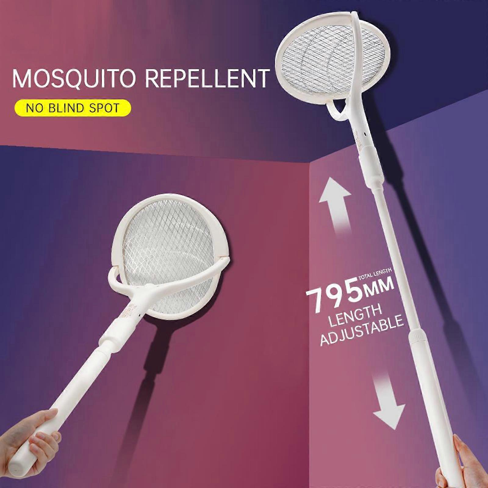 Rotating Head Rechargeable Electric Fly Swatter Electric Fly Swatter Racket Bug Zapper