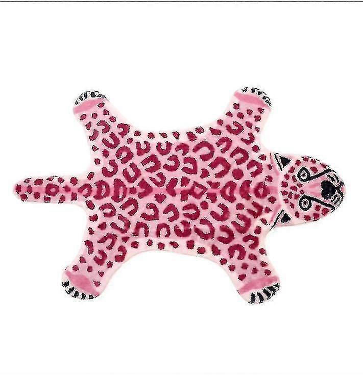 Bath mats rugs pink imitation leopard pattern rug nonslip mat washable animal print carpet