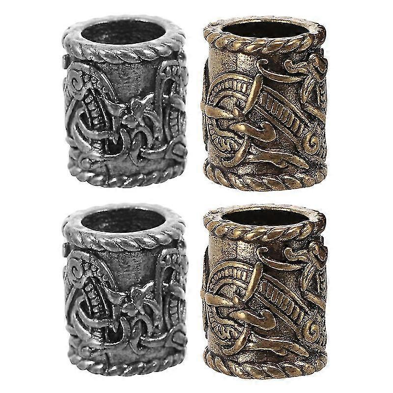 4pcs Viking Style Beard Bead-c