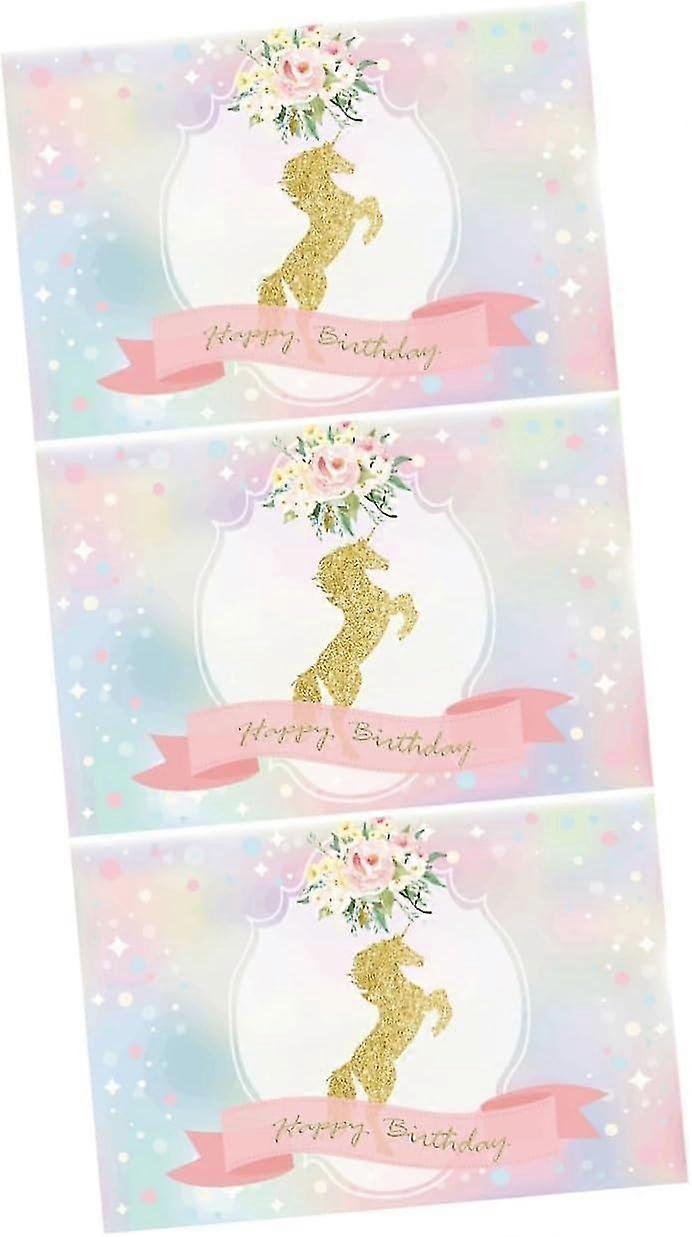 Unicorn Backdrop Cloth - 3pcs, Simple Photo Wall Background for Baby Photography