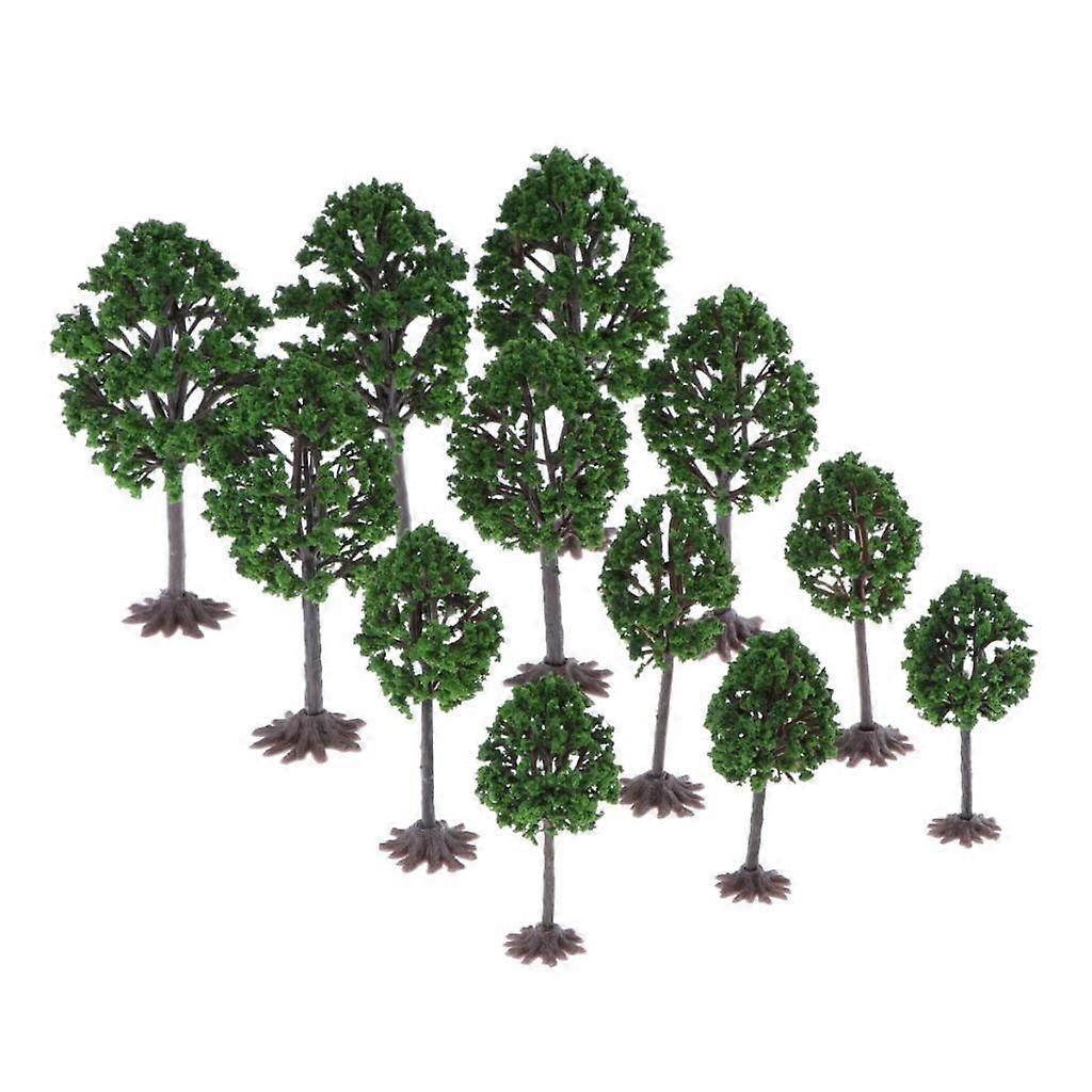 12pcs Model Trees Train Layout Miniature