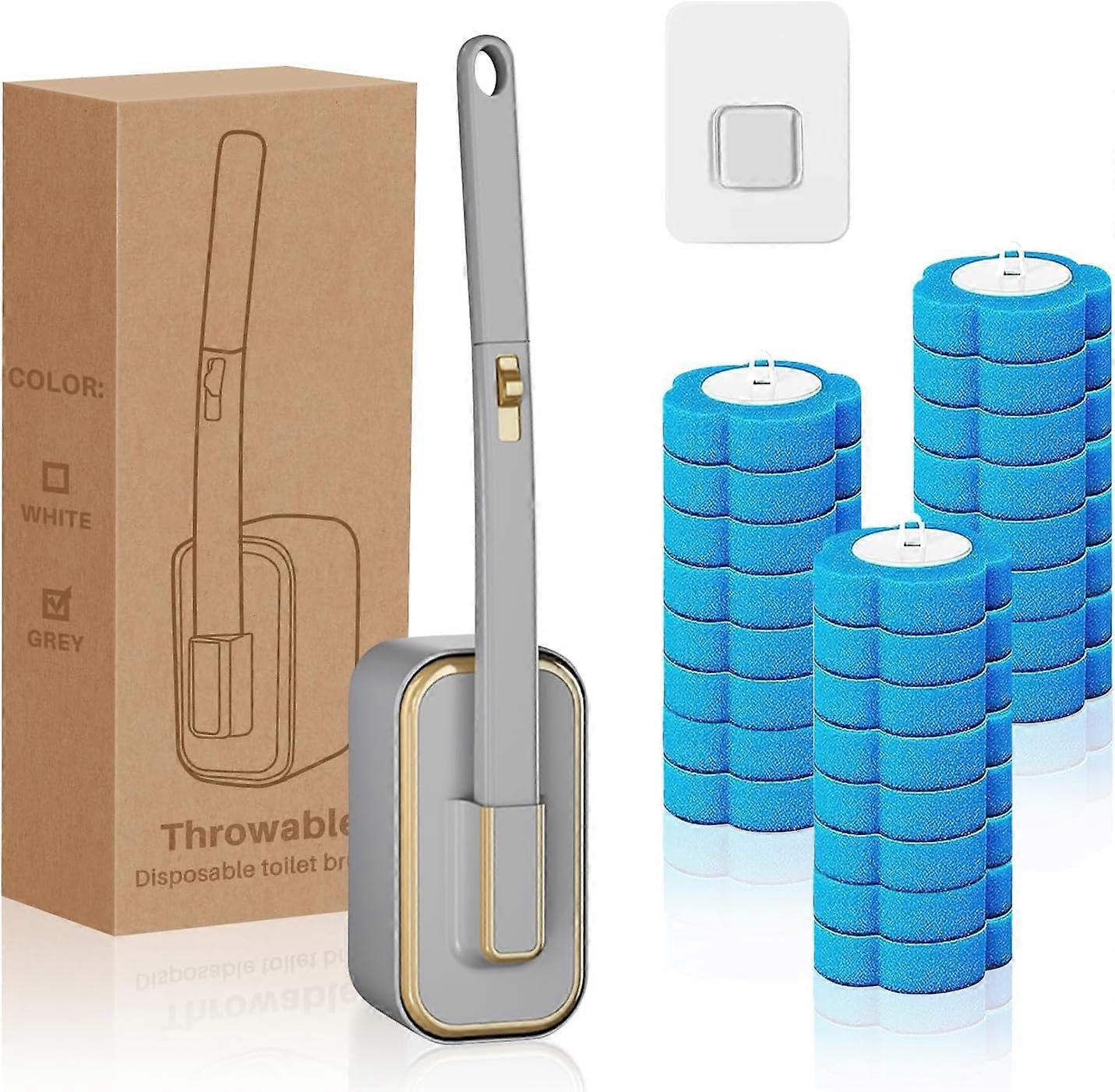 Toilet Wand Kit with 24 Refills, Disposable Wall Toilet Wand Kit with Aromatherapy