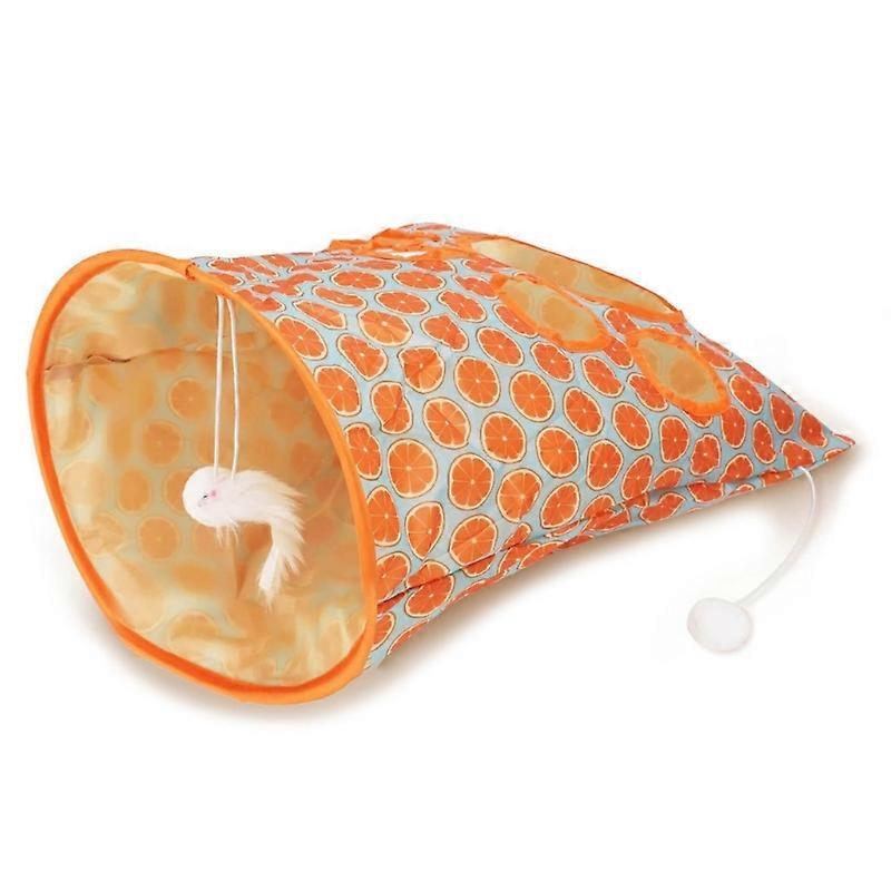 Polyester Collapsible Cat Tunnel Tube Kitten Tunnels Interactive Cat Toy