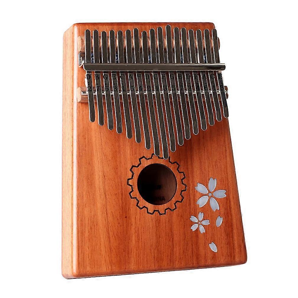 Kalimba Thumb Piano 8 Keys Sakura Inlaid Pattern Portable Musical Instrument for Kids
