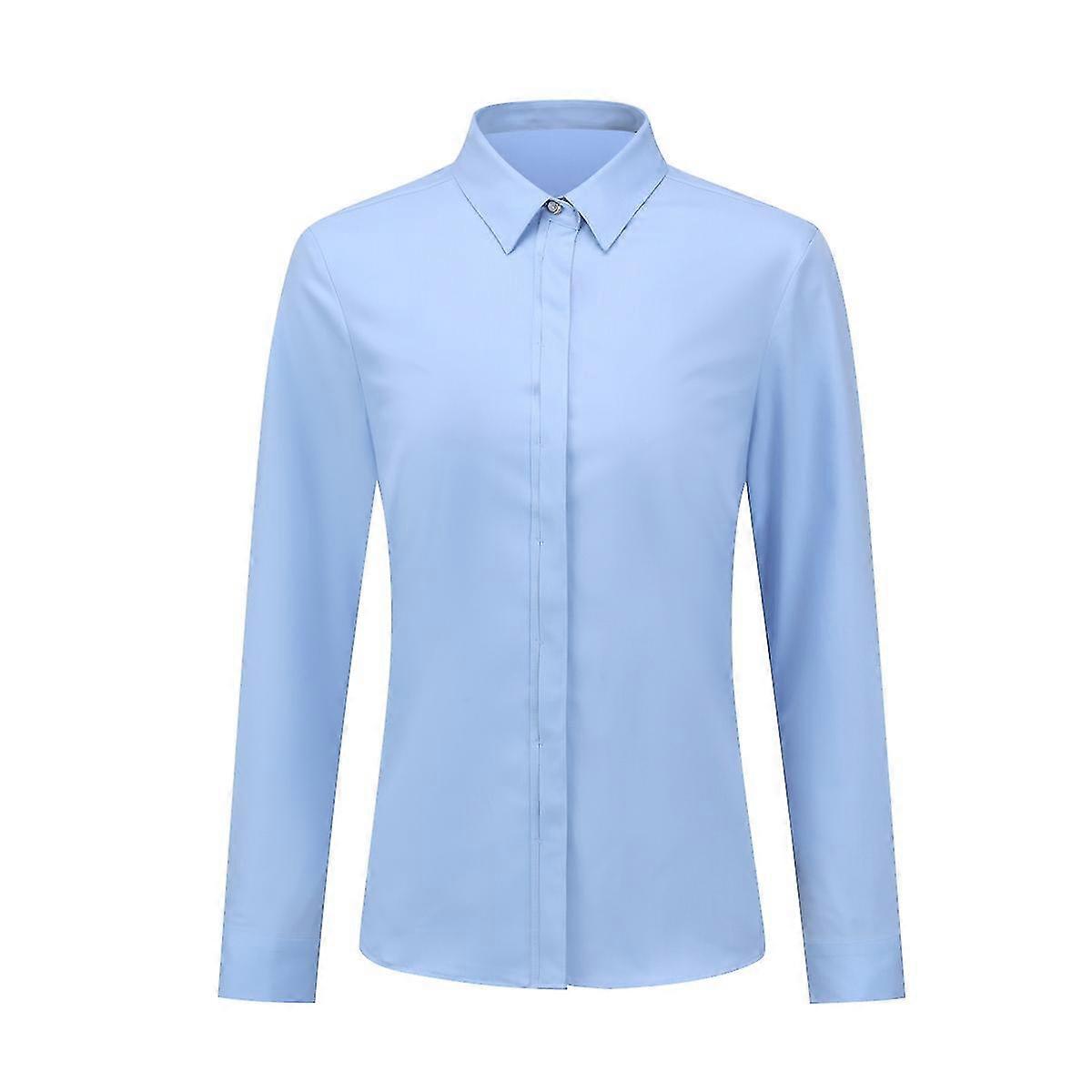 Women's Long Sleeve Formal Button Down Lapel Classic Shirt