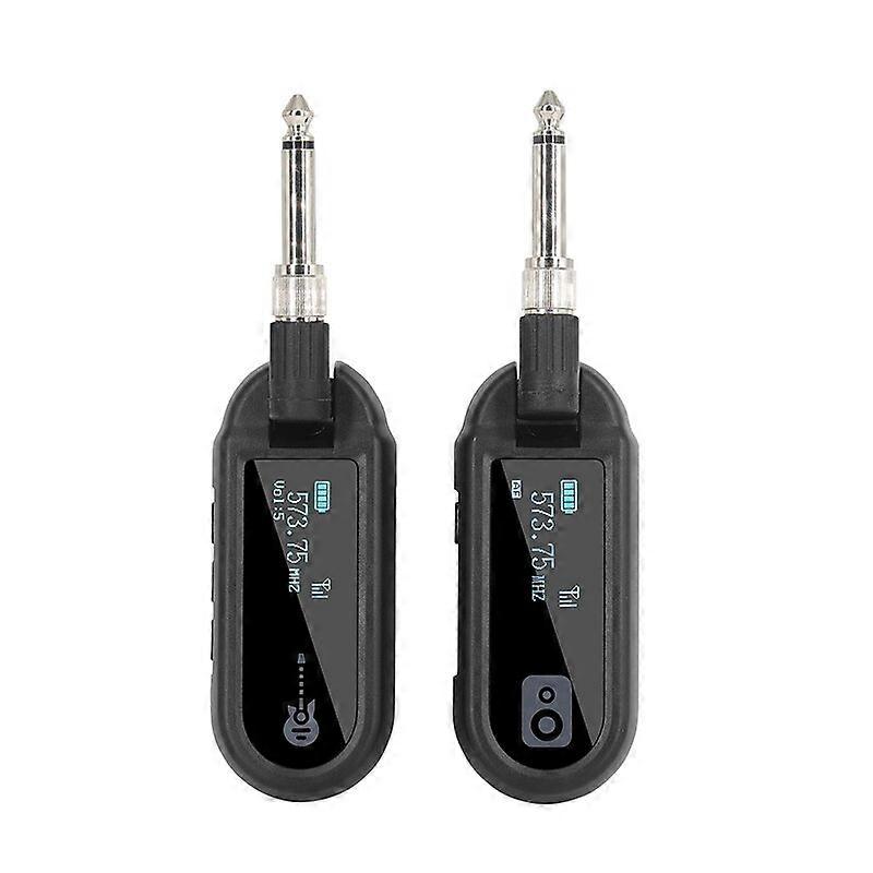Guitar Wireless System Transmitter Receiver Built-in Rechargeable Wireless Guitar Transmitter for Electric Guitar Bass Audio Components