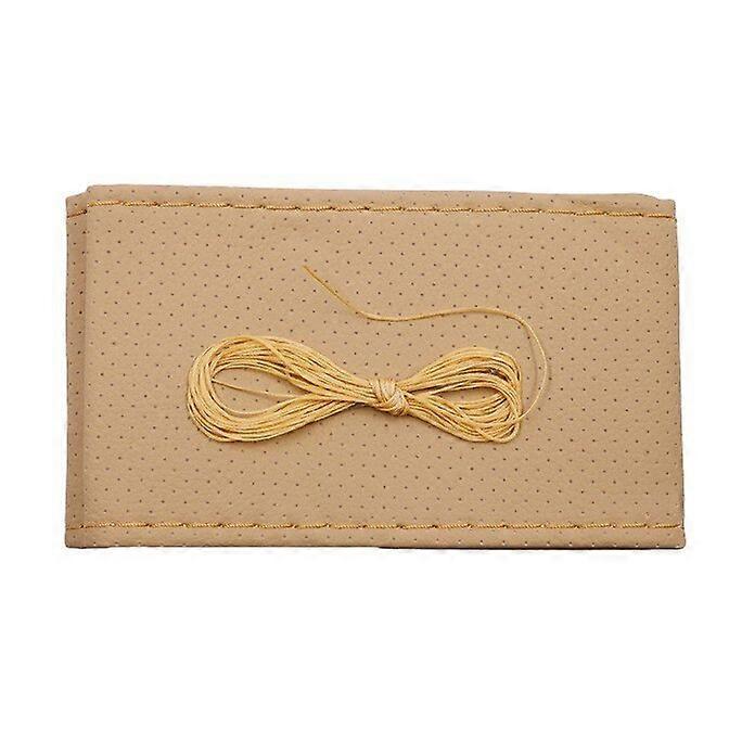 Car Steering Wheel Braid Cover Needles And Thread Artificial Leather Car Covers Suite 3 Color DIY Texture Soft Auto Accessories Vehicle Steering Wheel
